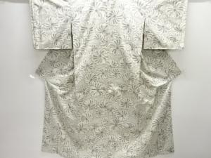 未使用品　捻花模様織出し手織り紬着物